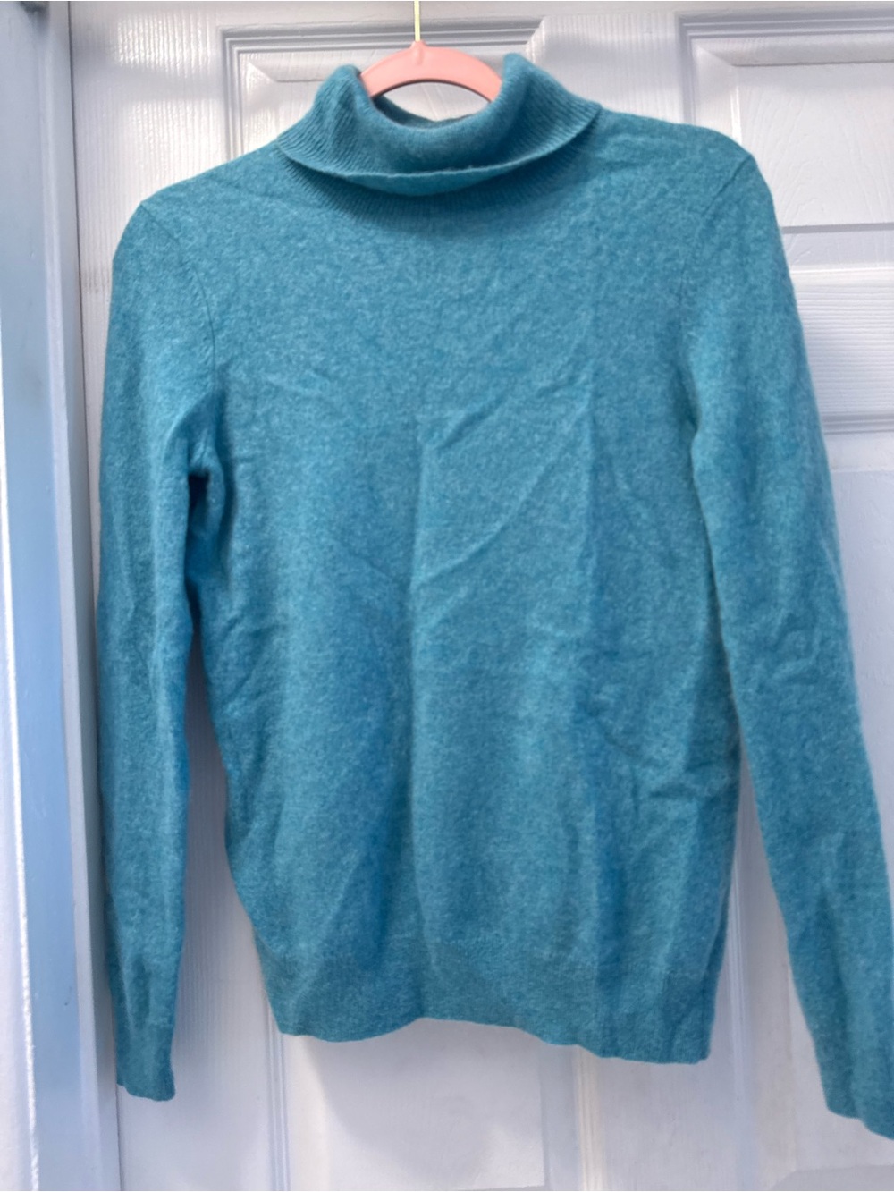 Bloomingdale's Teal Cowl-Neck Women's Sweater
